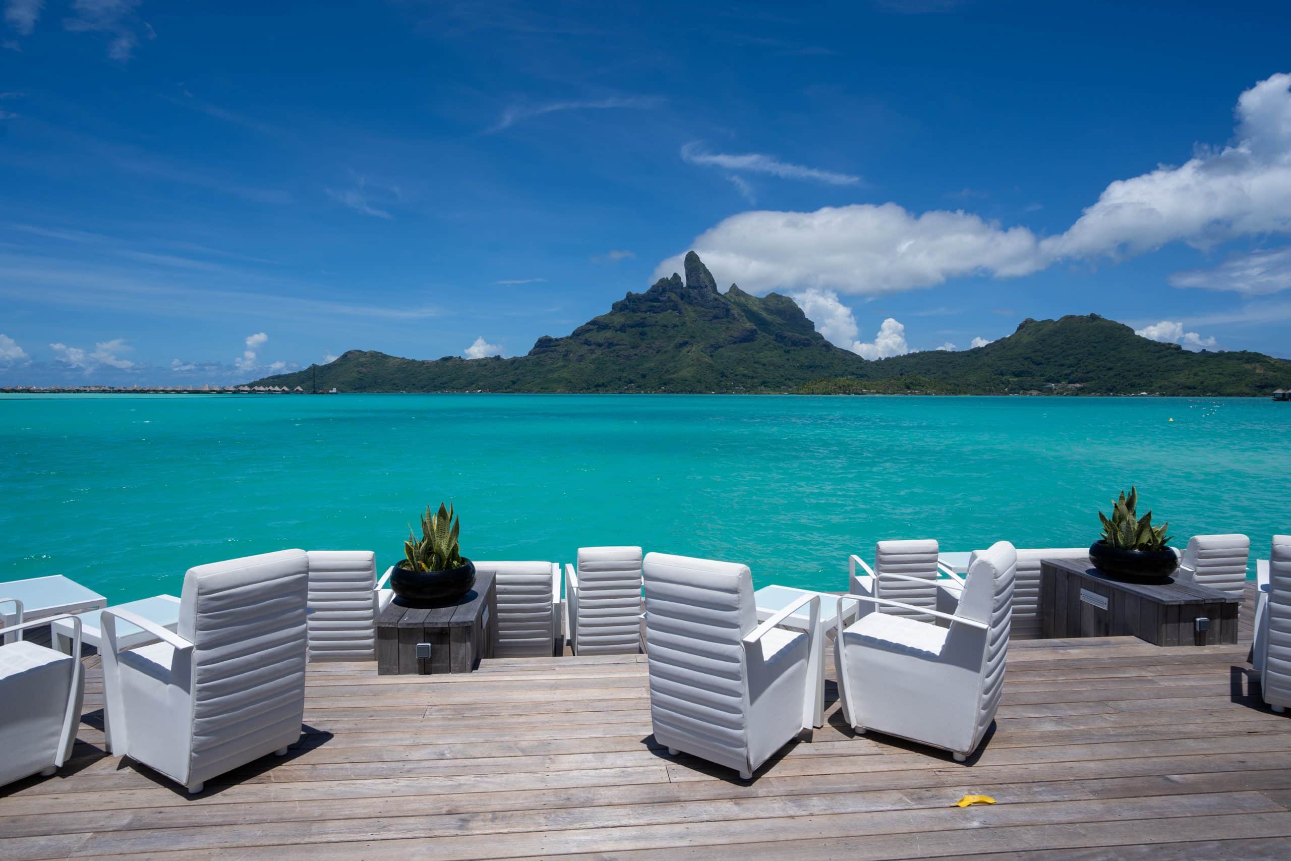 An image of the St. Regis hotel in Bora Bora